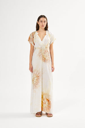 RABENS SALONER Cartwheel Frill Neck Kleid "ROSIE" seashell