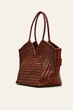 CALAJADE Leather shopper "MISU" L - black