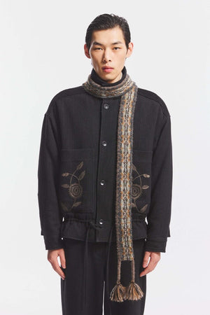 ANTIK BATIK Dünner Schal "CAMPO" grey
