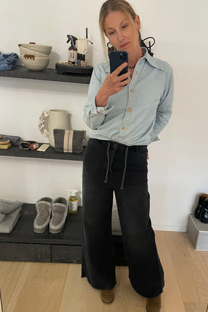 HAPPYHAUS Le Pantalon - Jeans "OVERSIZE" noir délavé