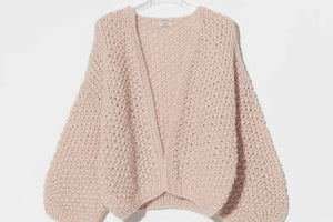 MAIAMI short sleeve cardigan "ALPACA" beige