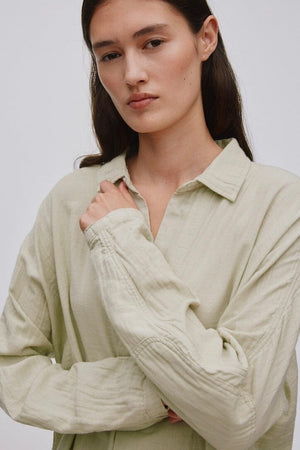 RABENS SALONER Baumwollbluse "SOPHIE" pelican grey