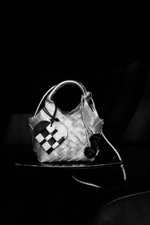 CALAJADE Leather shopper "MISU" MINI - black