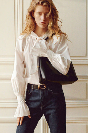 VANESSA BRUNO Baumwollmix Bluse "FATIMA" schwarz