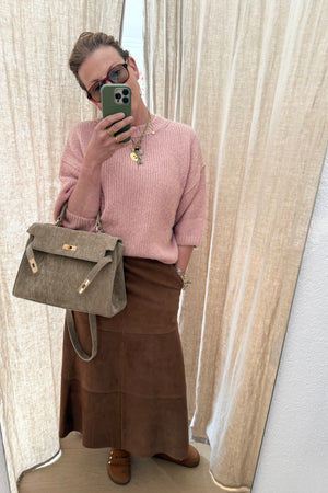 KNIT TED cuddly pullover "Melany" dusky pink
