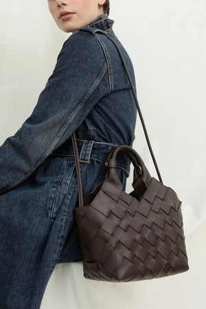 CALAJADE Ledershopper "MISU" MEDIUM - umber brown