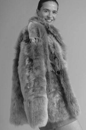 UTZON Shearlingjacke "JEHANNE" camel