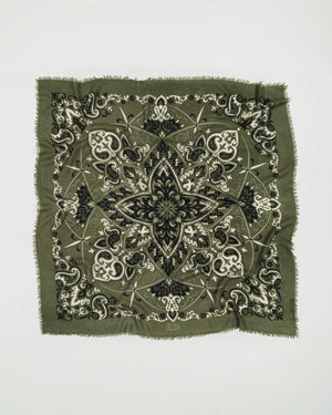 MAISON LECOMTE FLAMANT Wool/Cashmere "Scarf" khaki