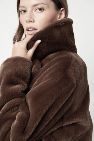 VELVET by Jenny Graham Fakefurjacke "SHEENA" espresso