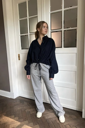 SOSUE Baumwollhose "Anna" grau flanell