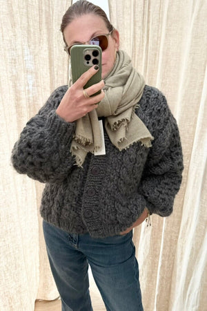 I LOVE MR MITTENS Chunky Wool "HONEY" Bomber antra