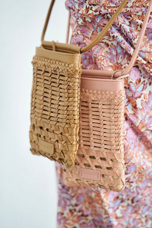 CALAJADE Leather shopper "MISU" MINI - black