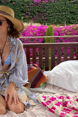 KARIEN BELLE Kimono Kleid "POETRY" fine stripe