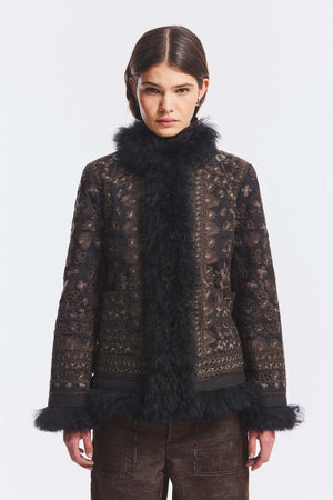 ANTIK BATIK Jacke "Sando" schwarz bestickt