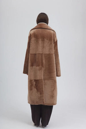 UTZON Shearlingmantel "CLARK" camel