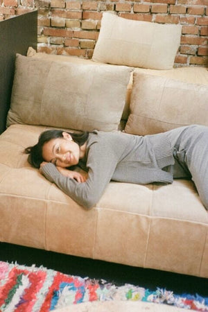 RABENS SALONER Strick Lounge Sweater "Ruca" oliv