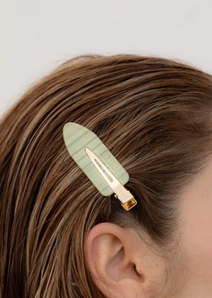 Peignée Paris Barettes "Simple" sauge