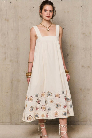 STELLA FOREST Baumwollkleid "OKSANNA" off-white