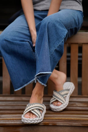 MOU Summer Sandals navy/offwhite