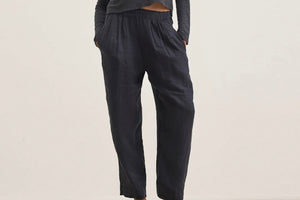 VELVET Leinenhose "GINI05" shadow