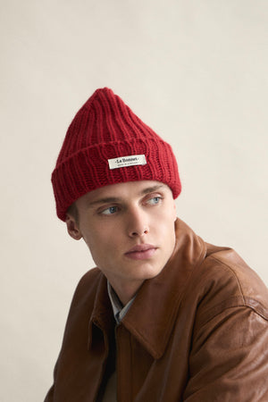 Wool Beanie "Onyx" by LE BONNET
