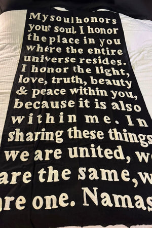 KARIEN BELLE Pashmina "POETRY" black/creme