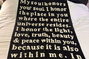 KARIEN BELLE Pashmina "POETRY" black/creme