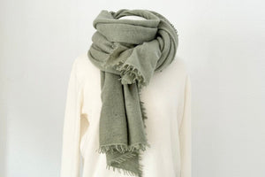 Choice by Réjane Rosenberger cashmere scarf gray méliert (MS-70027)