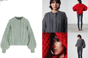 I LOVE MR MITTENS Chunky Wool "HONEY" Bomber sea foam