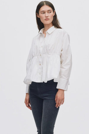 RABENS SALONER Baumwollbluse "SOPHIE" pelican grey