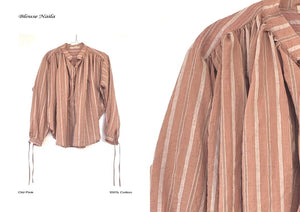 CLARAMONTE cotton blouse "Nina" patch black