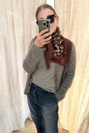 MAISON LECOMTE FLAMANT Wool/Cashmere "Scarf" chocolat