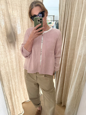 Choice by Réjane Rosenberger Strickjacke "A-LINE" altrosa