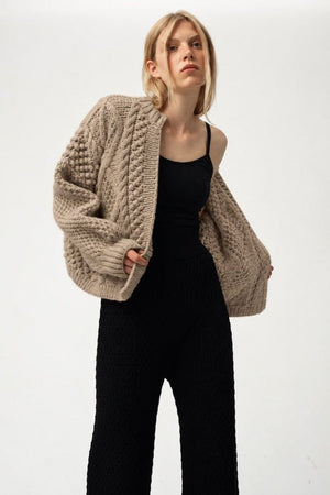I LOVE MR MITTENS Chunky Wool "NAOMI" Sweater off-white