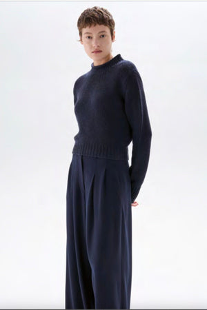 FFC Rundhalspullover Mid-Strickpullover "14024" night blue