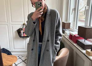 THE LOOM Wool/Cashmere Mantel heather grey méliert S/M