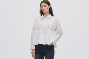 RABENS SALONER Baumwollbluse "SOPHIE" weiss