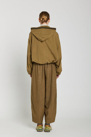 V.DE.VINSTER Hoddiejacke "SEEMA" khaki bestickt