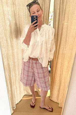 CLARAMONTE cotton kaftan "ALI" blue stripe