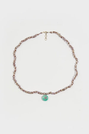 TAMARA TAICHMANN Ametiste - Stone necklace "Amazonite" lilac