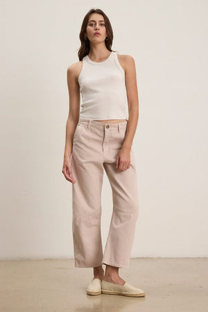 VELVET Baumwollhose "ALEXIS" nude