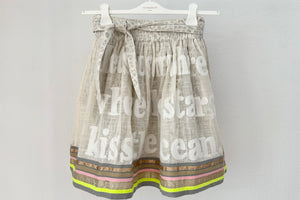 KARIEN BELLE Mini Skirt "POETRY" off-white