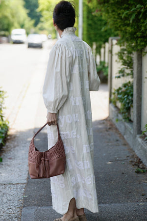 KARIEN BELLE Kimono Kleid "POETRY"off-white