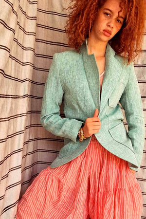 CLARAMONTE Leinenblazer "BOWIE" green