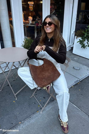 VANESSA BRUNO Wildledertasche "JESS" cognac