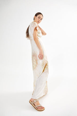 RABENS SALONER Cartwheel Frill Neck Kleid "ROSIE" seashell