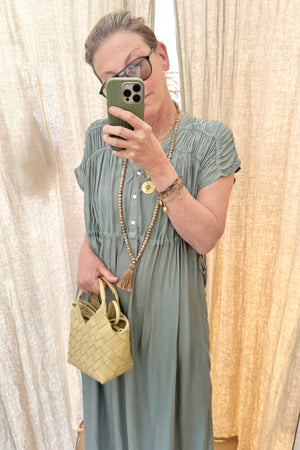 MAISON HOTEL Maxikleid "AGNES" moss