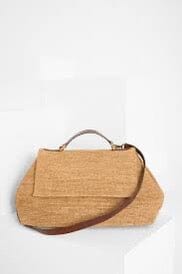 IBELIV "LAHADY" Raffiatasche natural