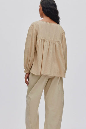 RABENS SALONER cotton blouse "EIKE" white