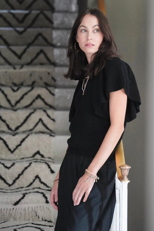 Choice by Réjane Rosenberger Cashmere Puffaermelpullover "Cara" schwarz